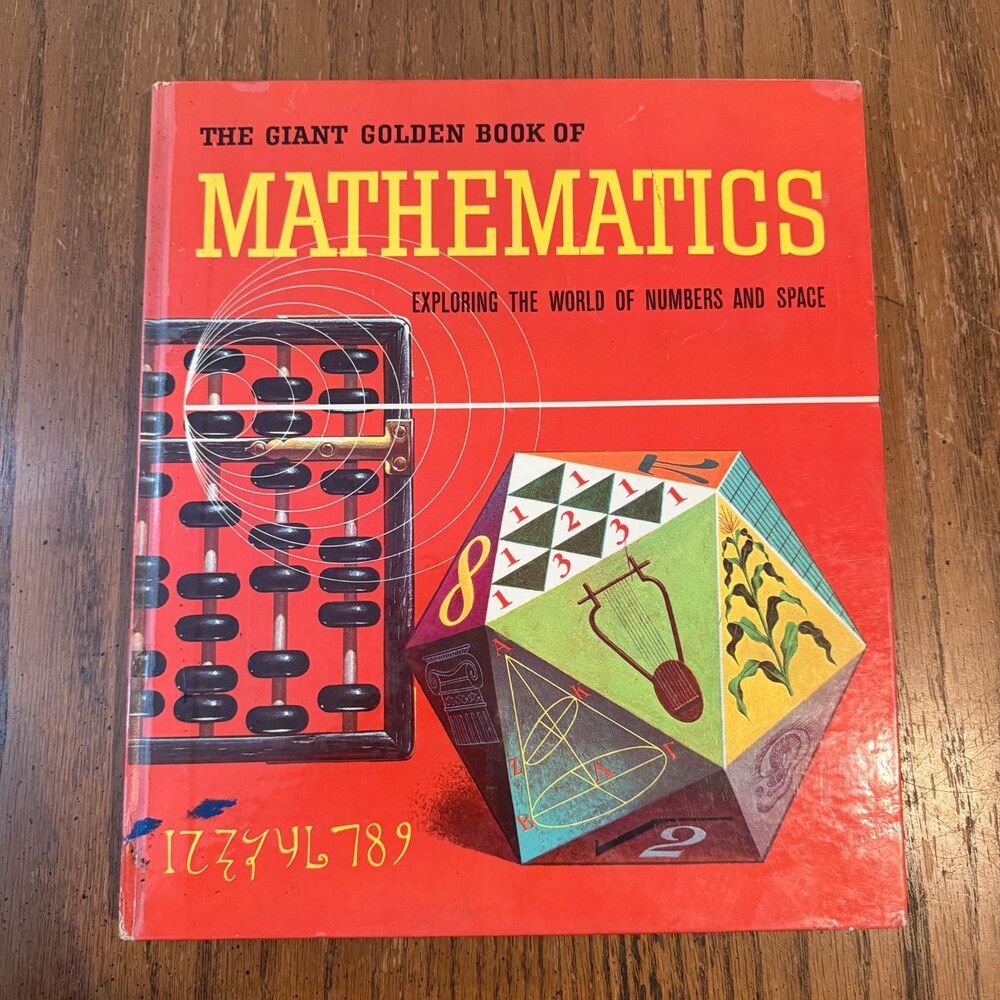 1960 Giant Golden Book Mathematics Irving Adler Vintage Mid Century Illustrated